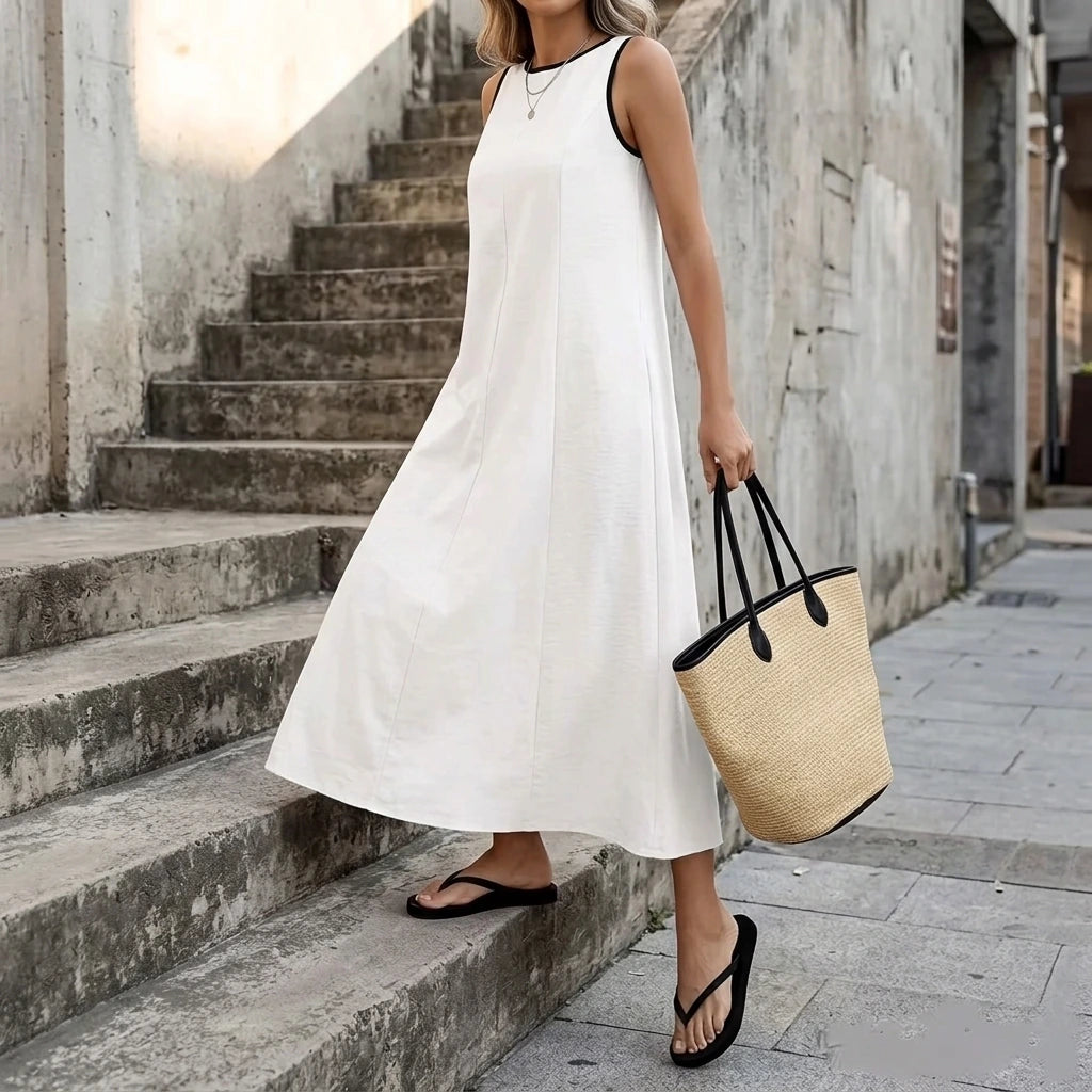 New popular solid color summer new vest long dress — lifestyle