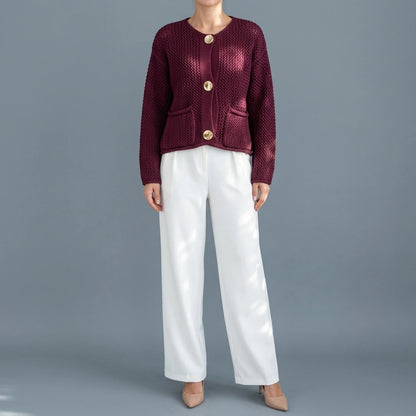 Chunky Knit Cardigan Sweater Coat for Women — lifestyle
