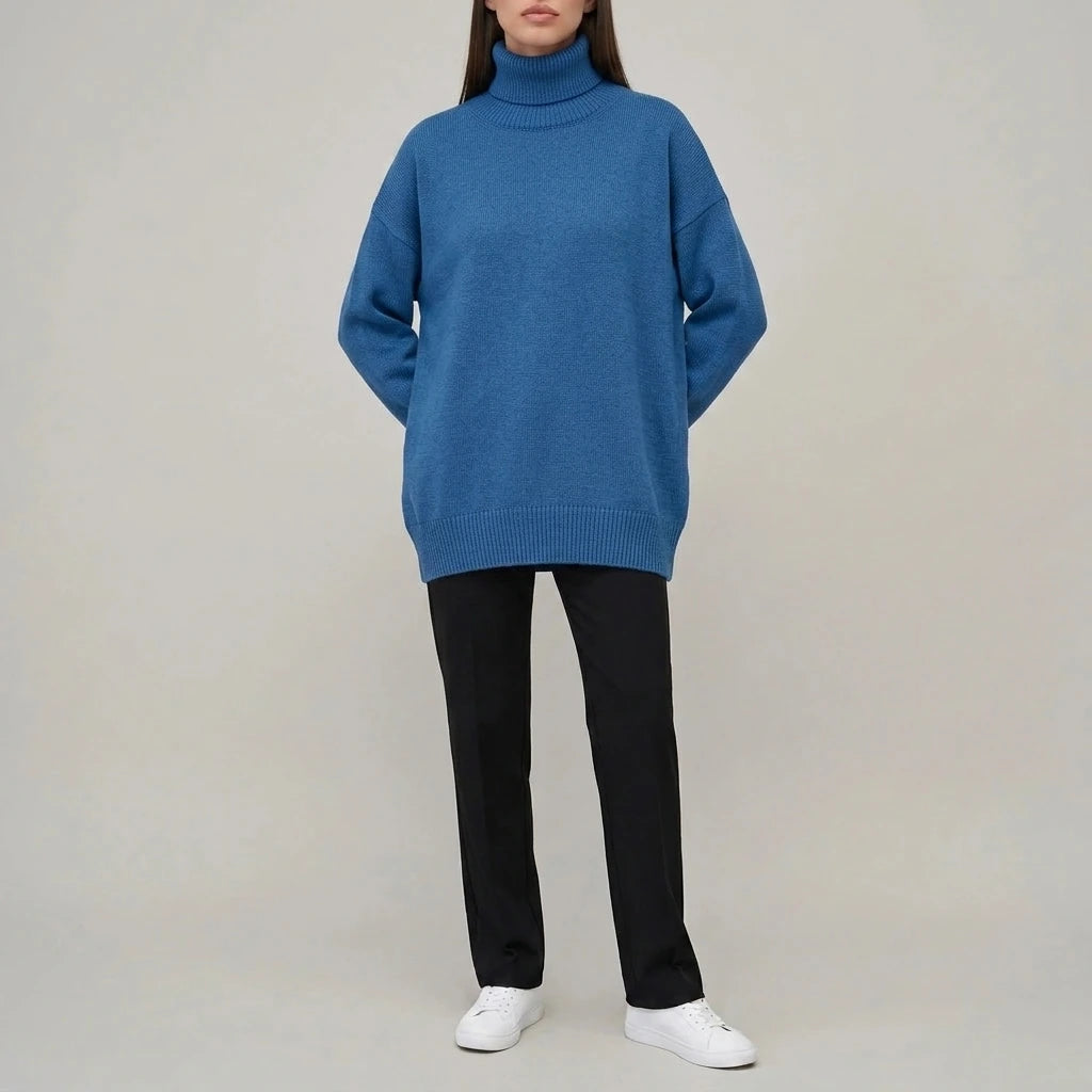 Turtleneck Long Sleeve Sweater — variant_front