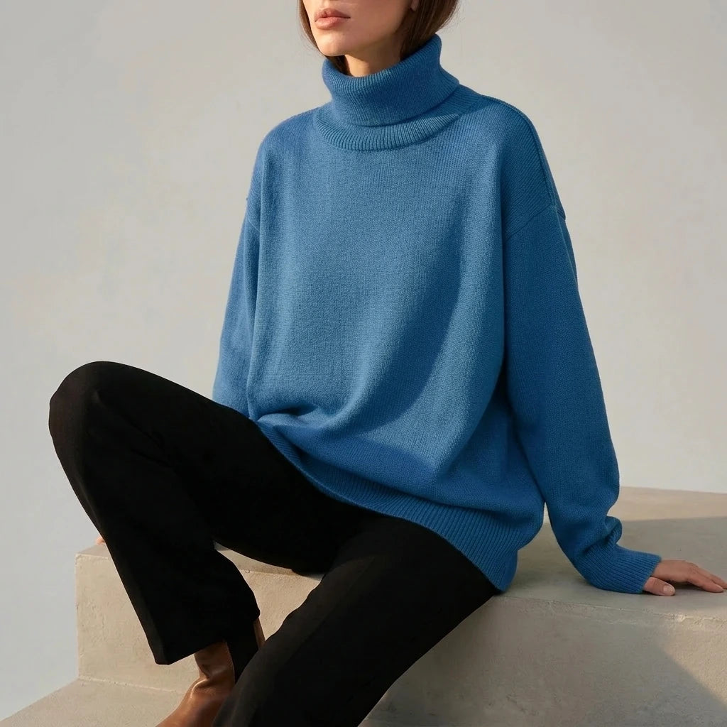 Turtleneck Long Sleeve Sweater — variant_front