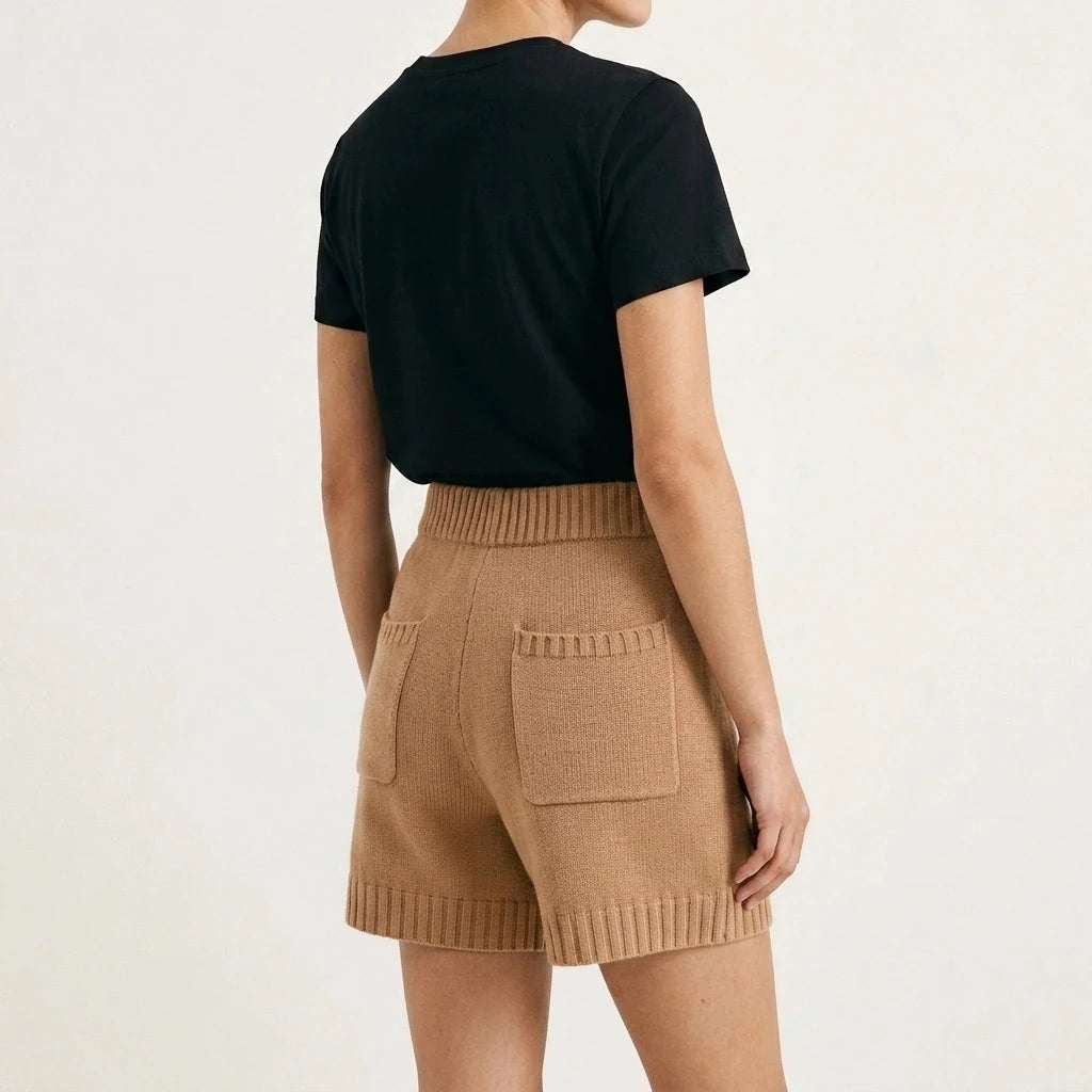 High waisted wide leg shorts — variant_front