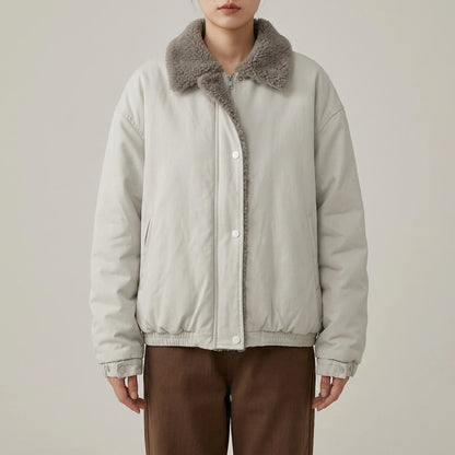 Style Sherpa Fleece Hooded Cotton Jacket for Women — lifestyle