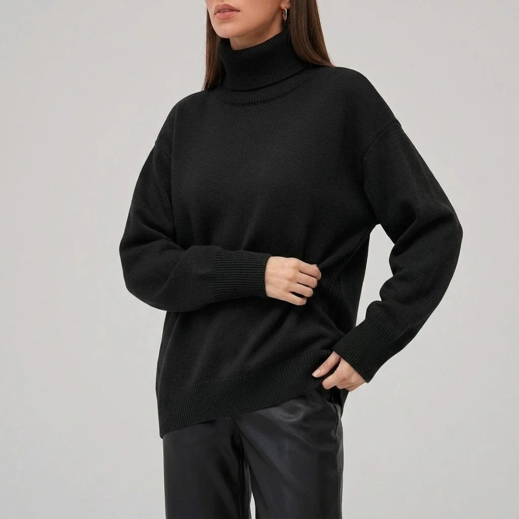 Turtleneck Long Sleeve Sweater — variant_front
