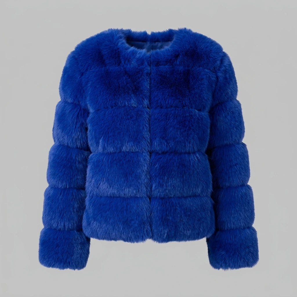 Women's faux fur coat — variant_front