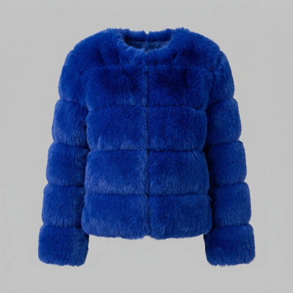 Women's faux fur coat — variant_front