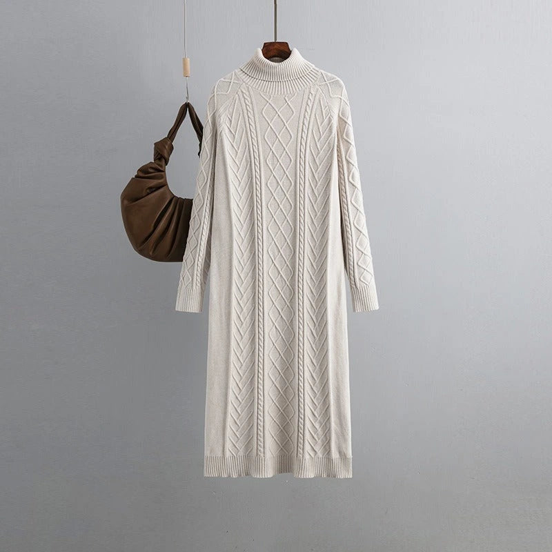 Highneck Sweater Dresses Women Female Sweater Dress — variant_front