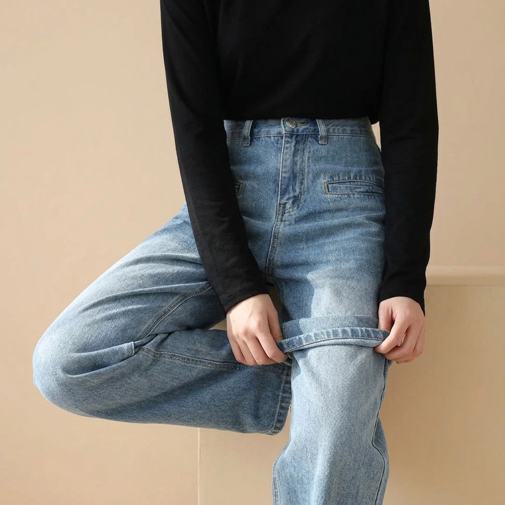 Front Pockets Baggy Jeans — lifestyle