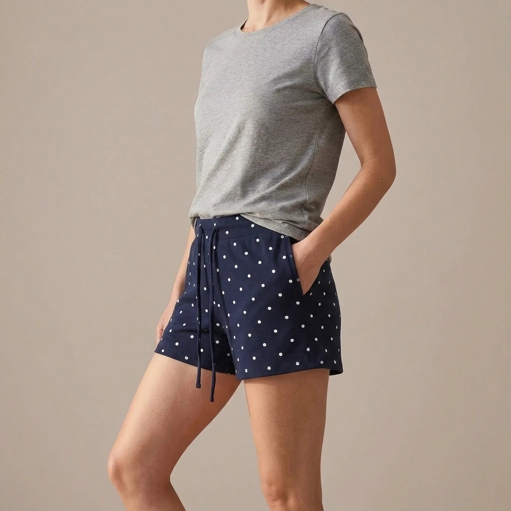Elastic waist shorts for women — variant_front