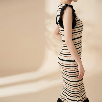 Women Summer Striped Knitwear Dress — lifestyle