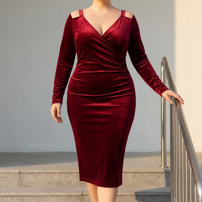 Long Sleeve Fitted Dress — lifestyle