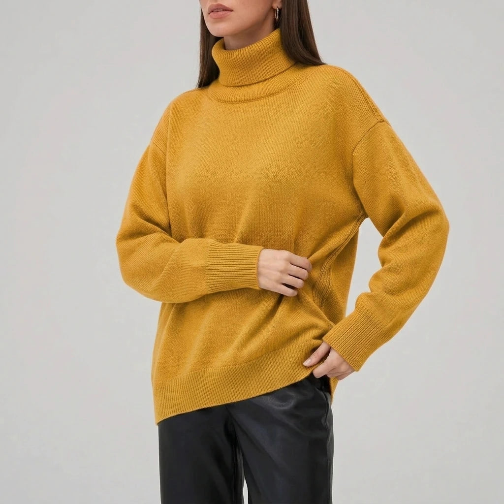 Turtleneck Long Sleeve Sweater — variant_front