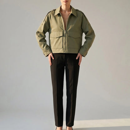 Casual Women's Short Trench Coat — lifestyle