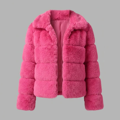 Women's faux fur coat — variant_front