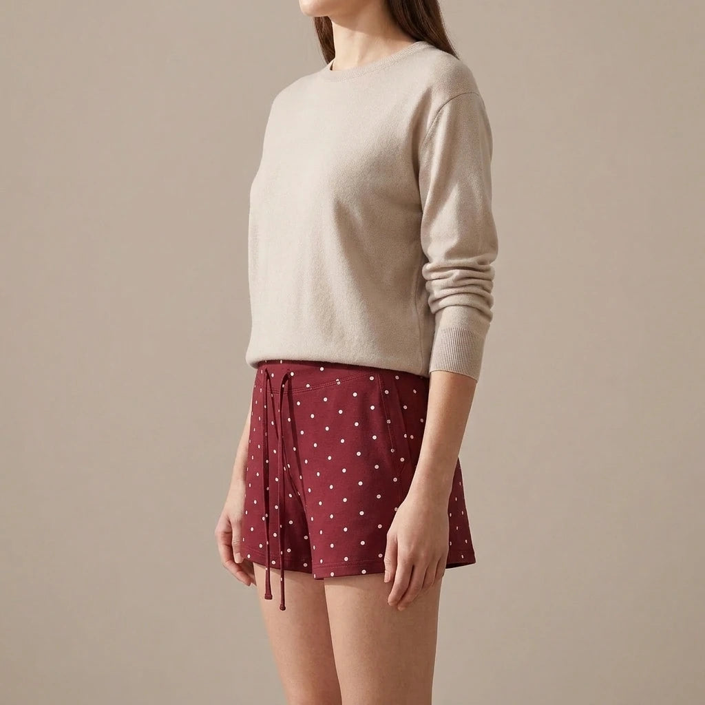 Elastic waist shorts for women — variant_front