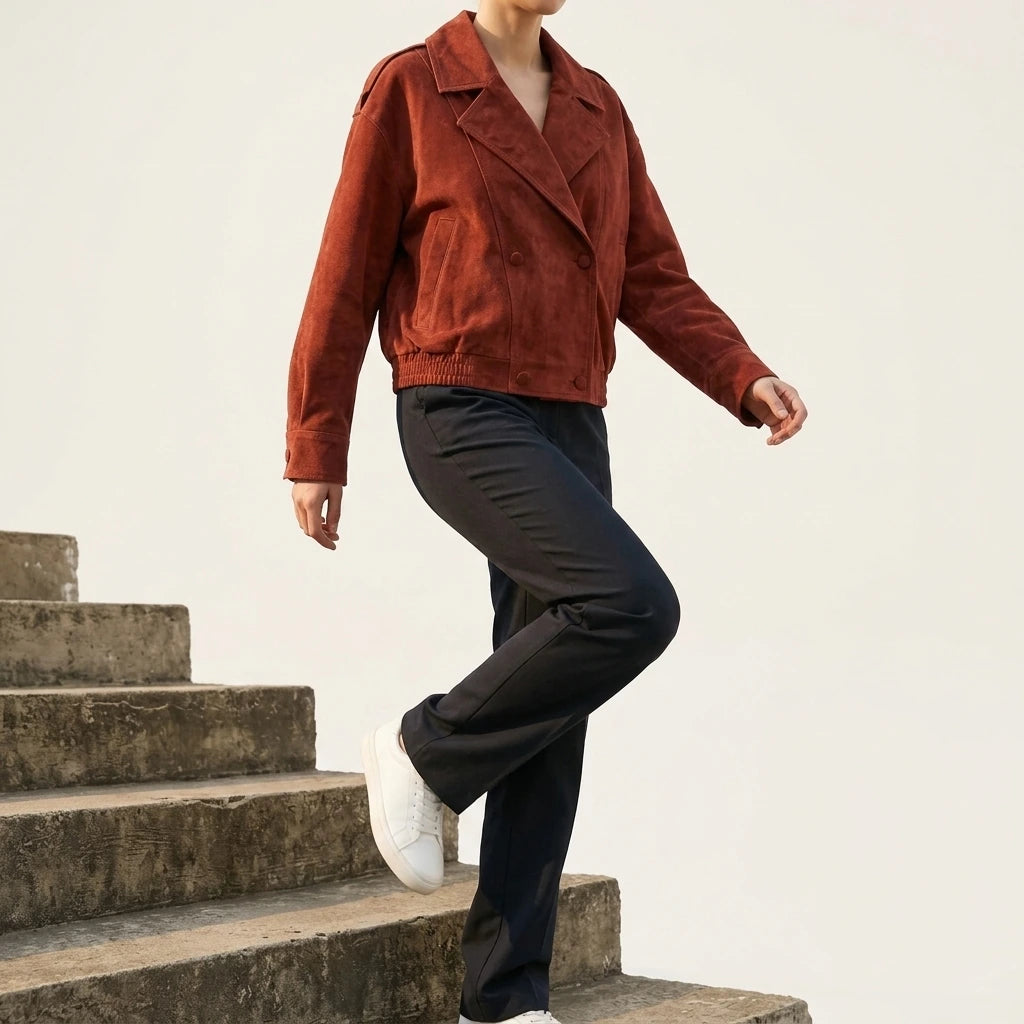 Imitation leather jacket jacket — lifestyle