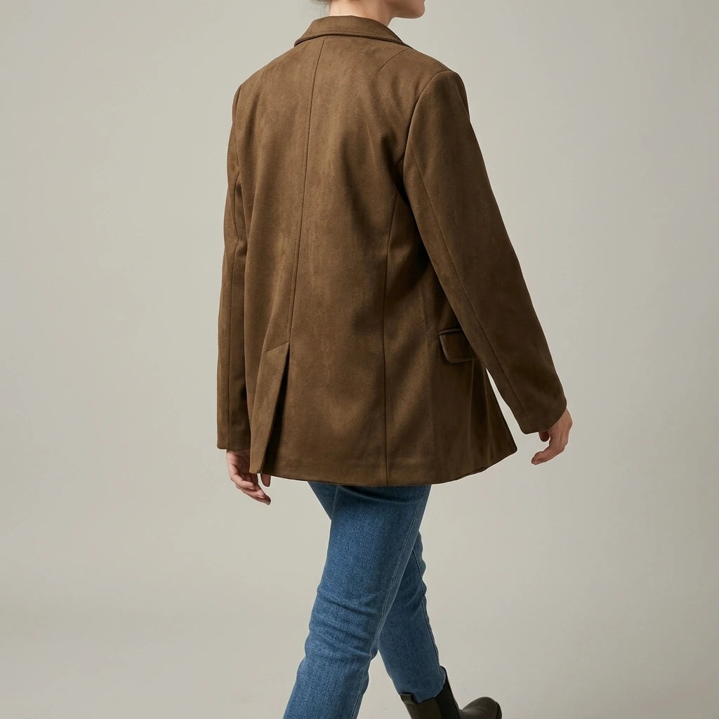 Retro suede jacket jacket — lifestyle