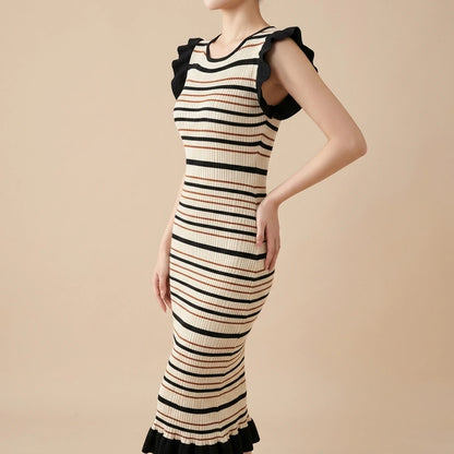 Women Summer Striped Knitwear Dress — lifestyle_lead