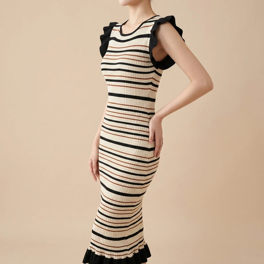 Women Summer Striped Knitwear Dress — lifestyle_lead