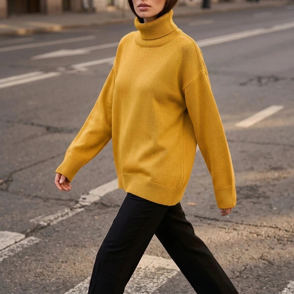 Turtleneck Long Sleeve Sweater — variant_front