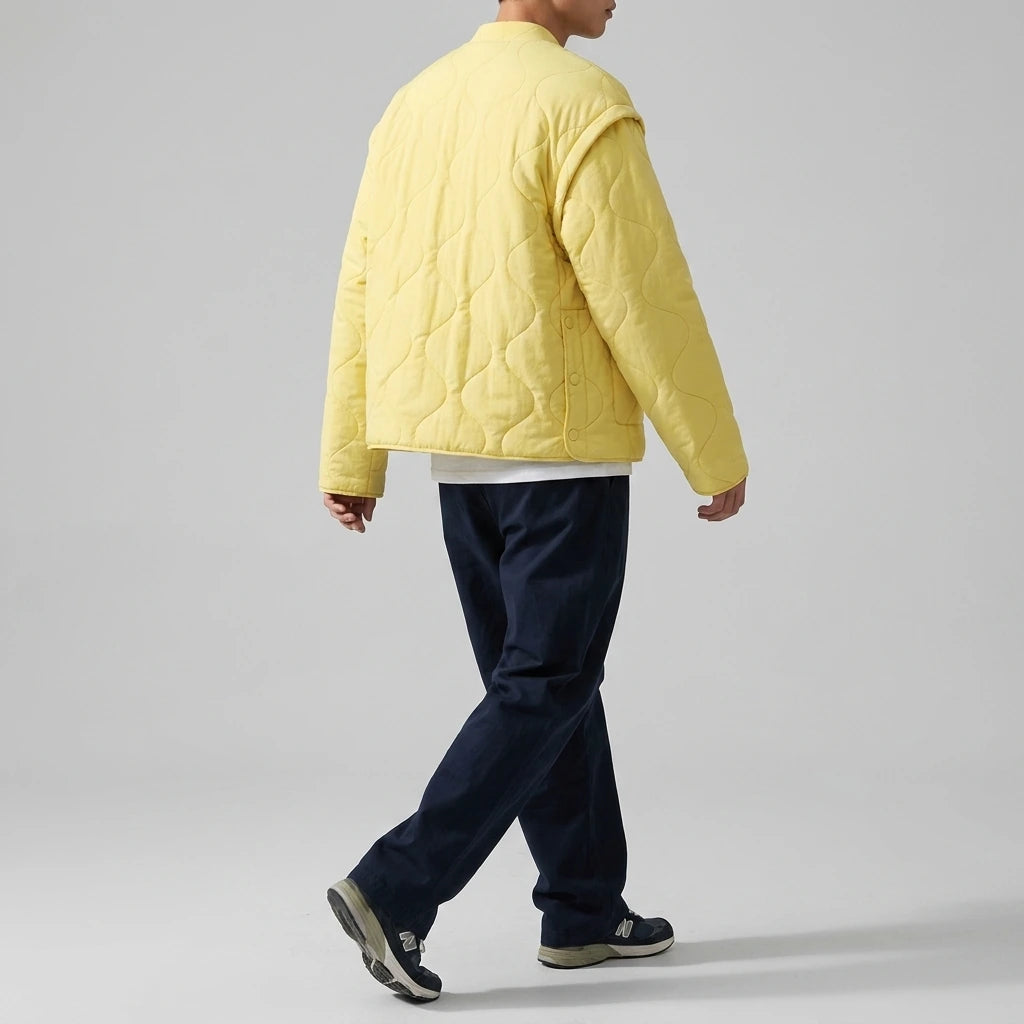 Loose quilted cotton jacket — lifestyle