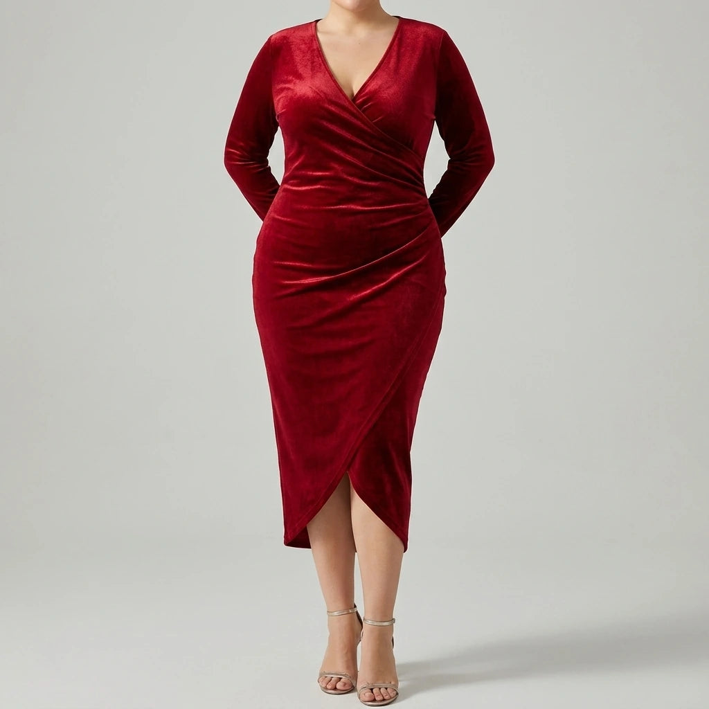 Long Sleeve Fitted Dress — lifestyle