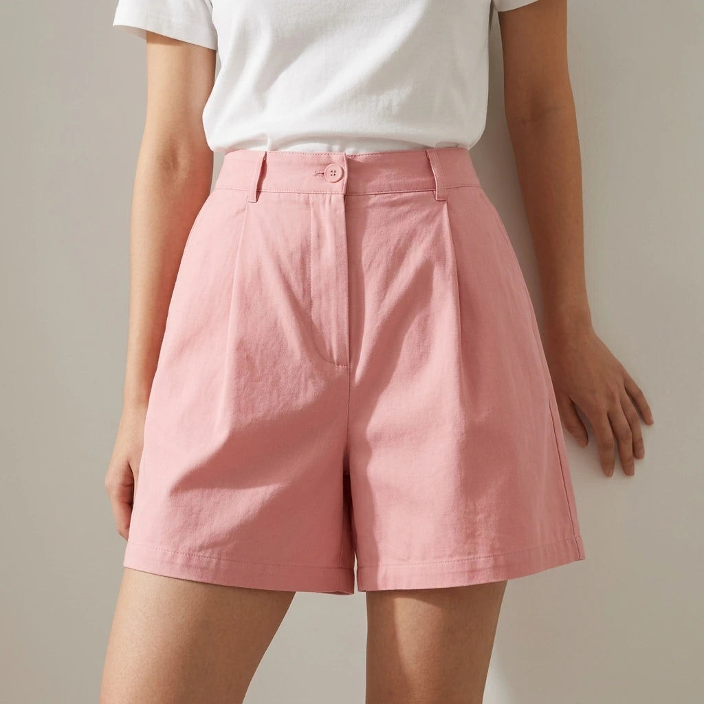 High-Waist Slimming Loose Wide-Leg Elastic Sports Pants Versatile Casual Plus-Size  Shorts Women Trendy — variant_front