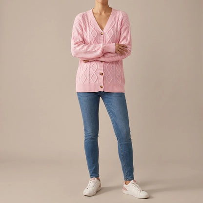 Cable-Knit Long Sleeve Cardigan — lifestyle_lead