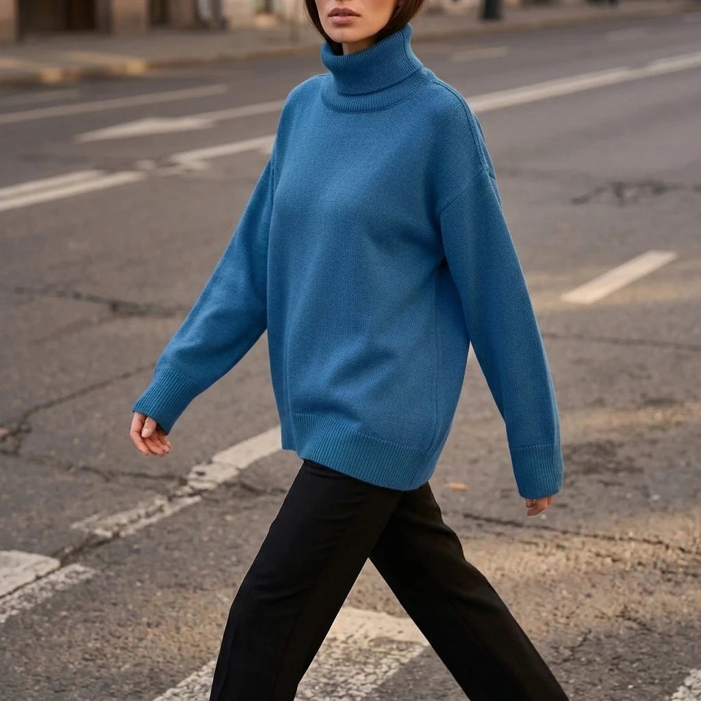 Turtleneck Long Sleeve Sweater — variant_front