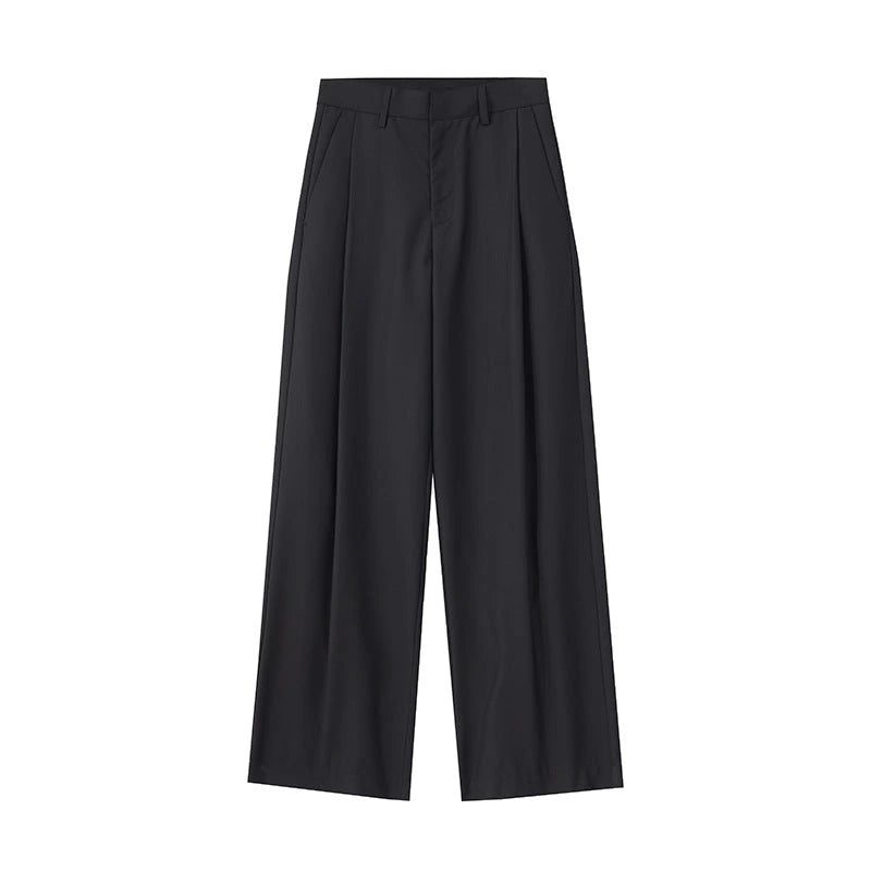 Women's Pants Pleated Tailored Knife-Edge Suit Casual Trousers — variant_front