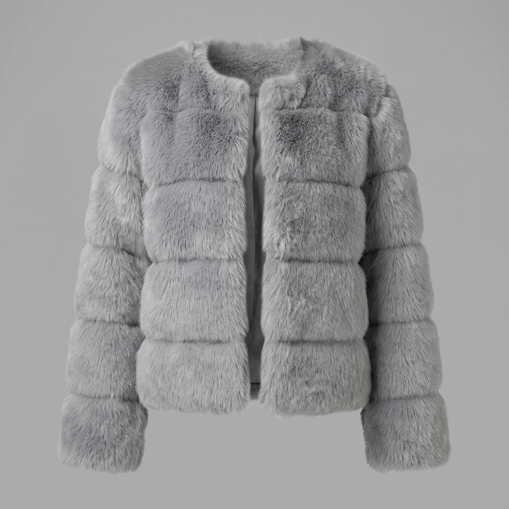 Women's faux fur coat — variant_front
