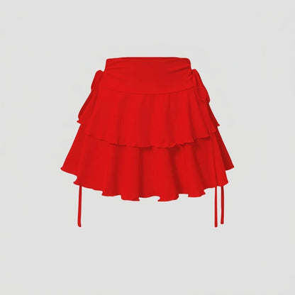 New Solid Color Skirt Women Summer Fashion Outdoor Versatile High Waist Slim Fit Elastic Waist Short Skirt Goods In Stock — variant_front