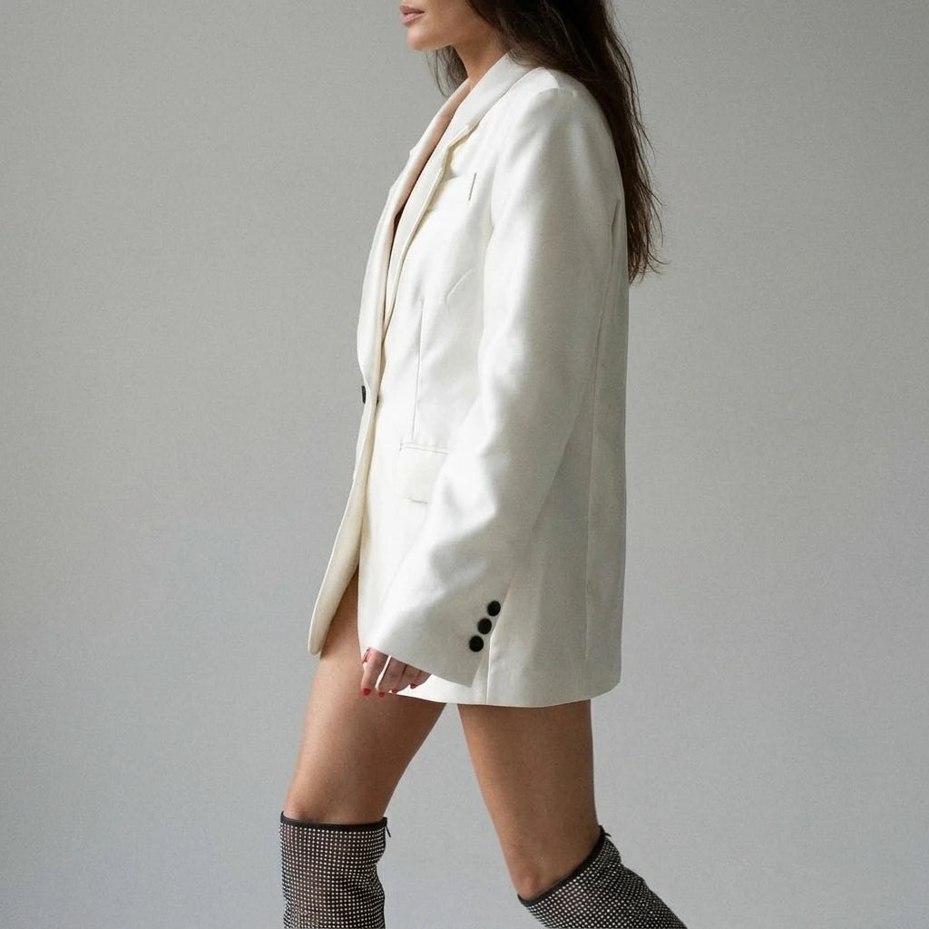 oversized minimalist outerwear blazer for women all-season versatile fashionable — lifestyle