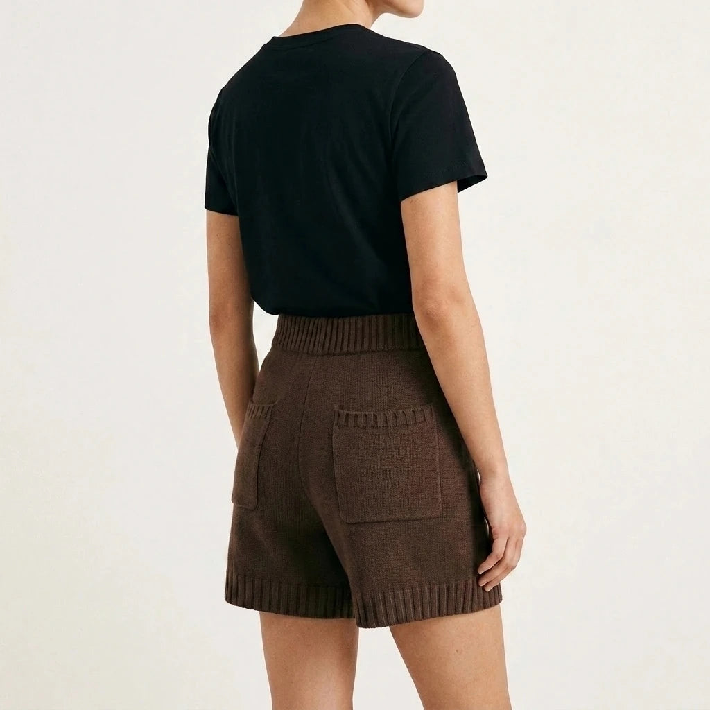 High waisted wide leg shorts — variant_front