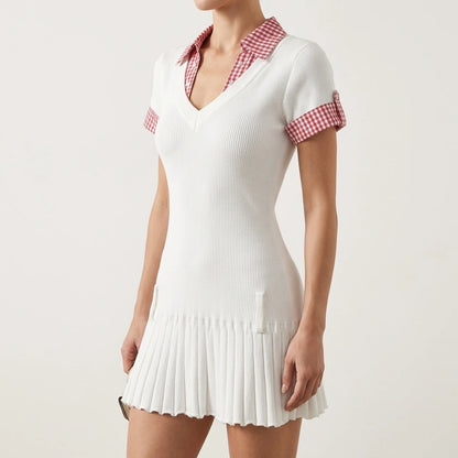 Splicing Knitted Sweater Dress — lifestyle