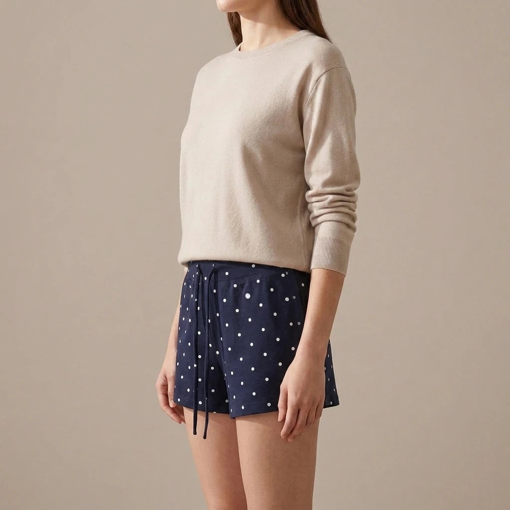 Elastic waist shorts for women — variant_front