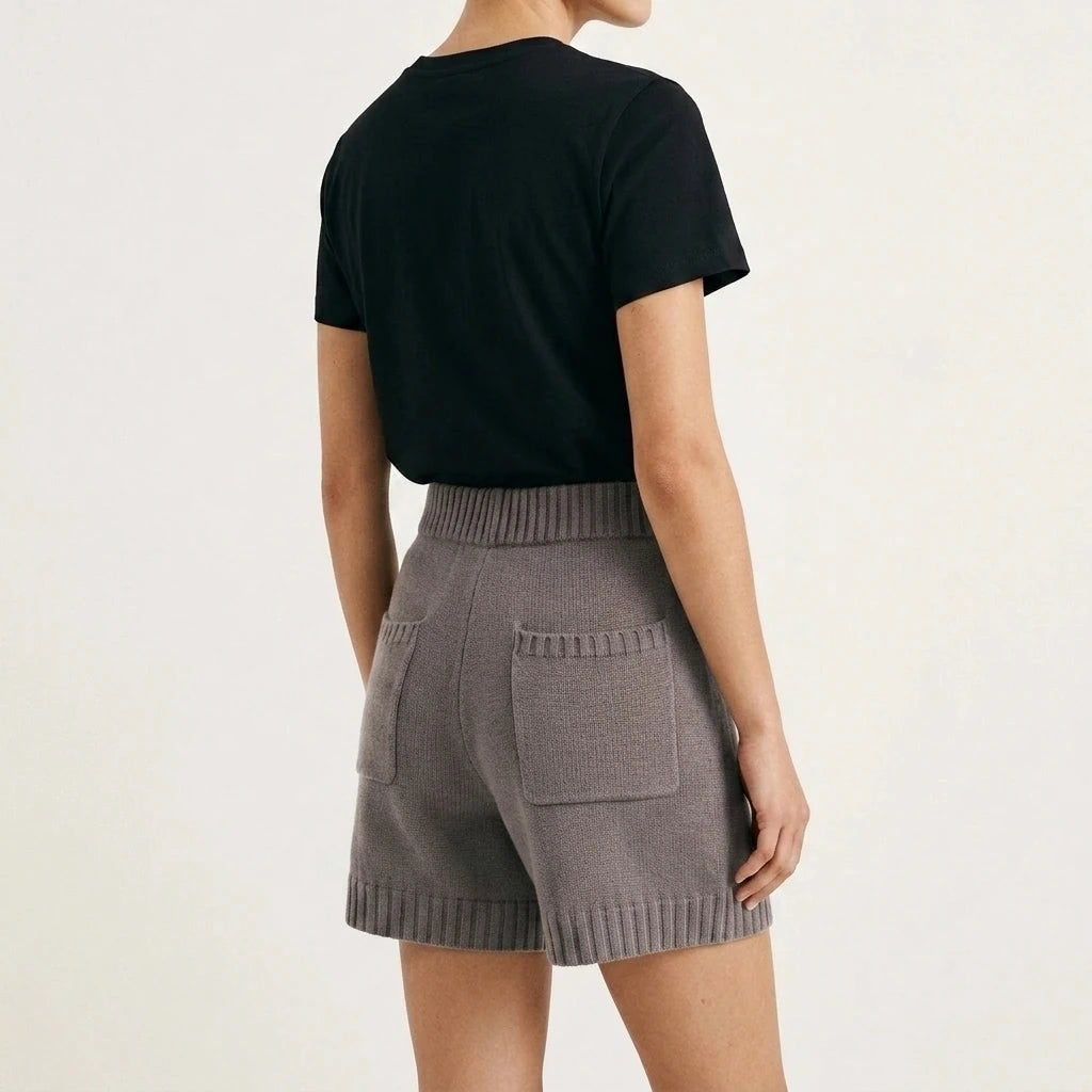 High waisted wide leg shorts — variant_front