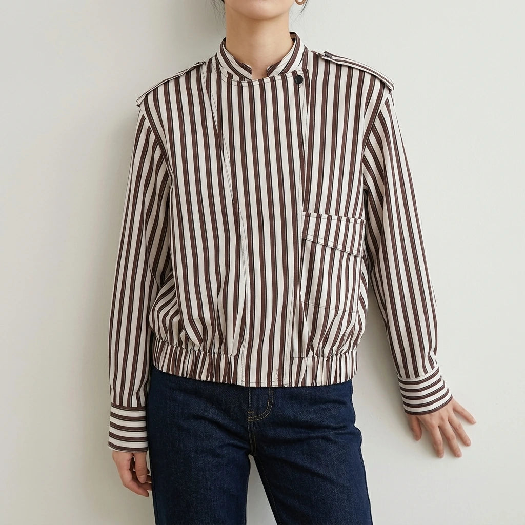 Striped pilot jacket jacket — lifestyle