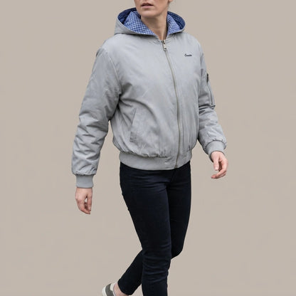 Cotton padded thick hooded jacket — lifestyle