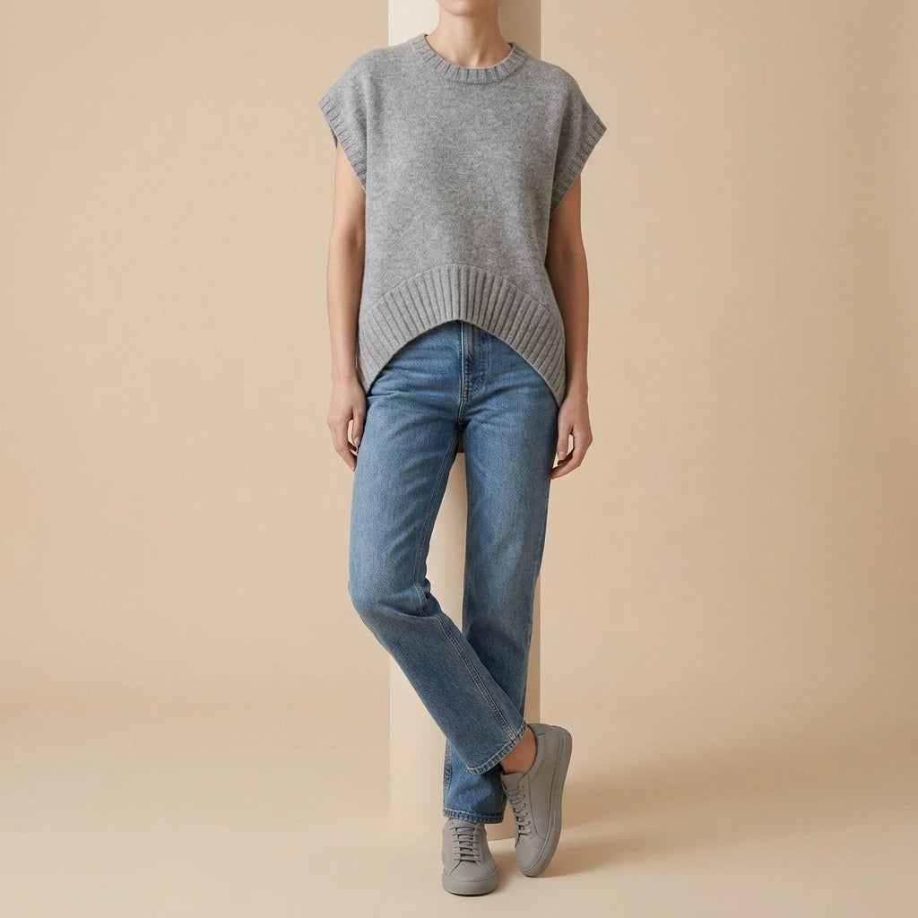knitted vest — lifestyle