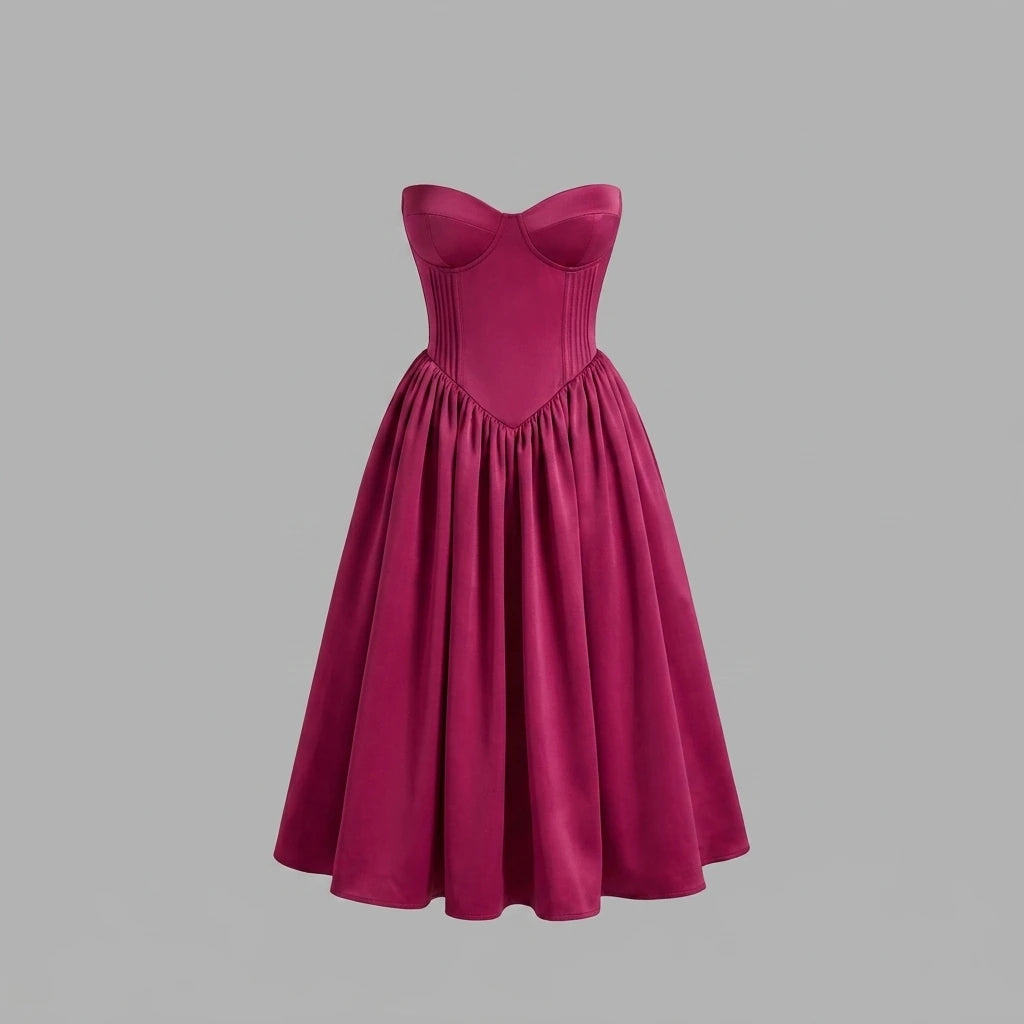 Sexy strapless dress for women in summer — variant_front
