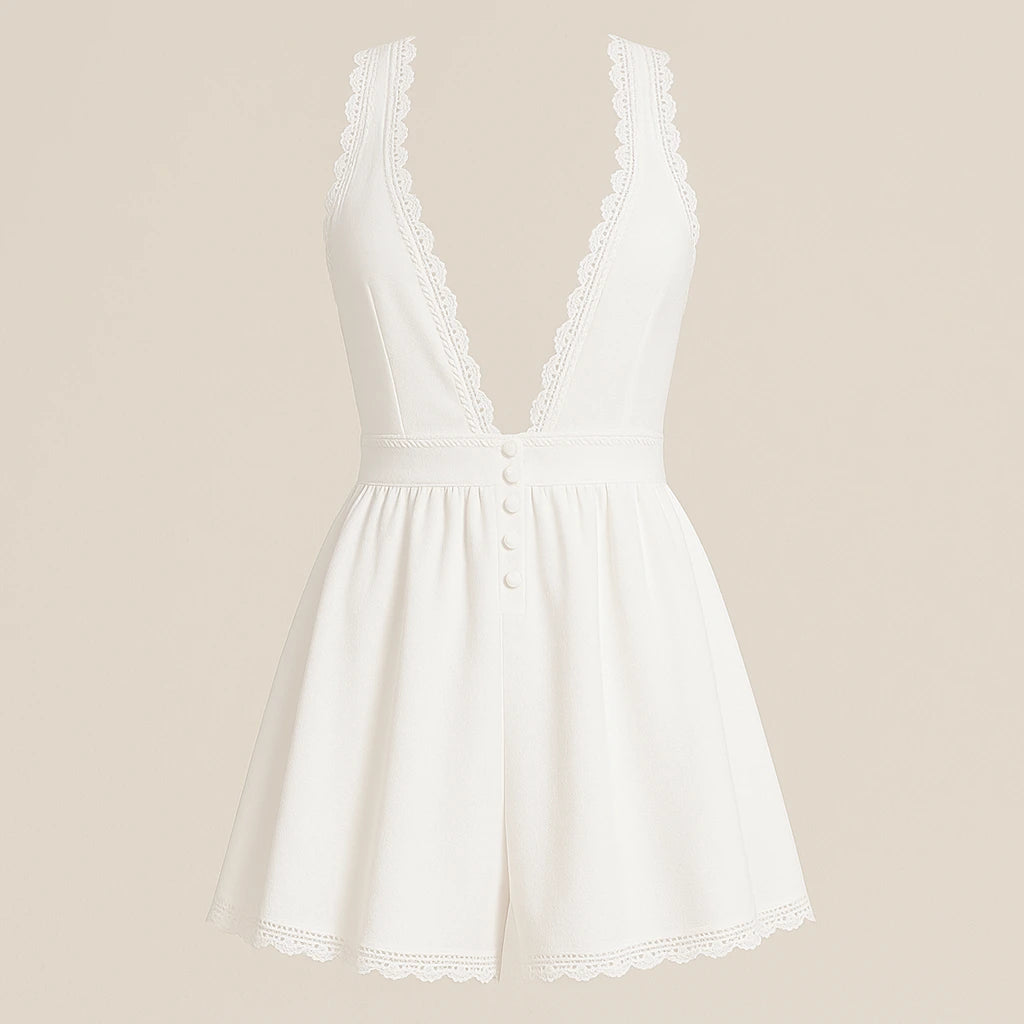 Isolated product image of White Skater Backless Mini Dress Sleeveless Polyester Summer, front view